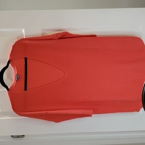 EUC EXPRESS TUNIC KNIT OVERSIZED SWEATER CORAL (M)